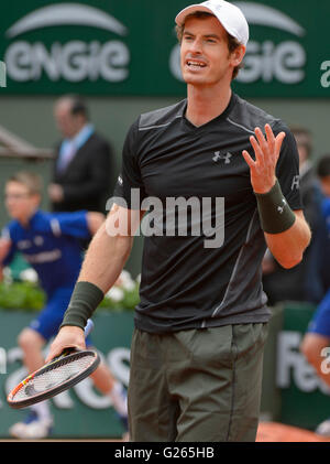 Stade Roland Garros di Parigi, Francia. Xxiv Maggio, 2016. Roland Garros Open di Francia di Tennis Day 3. Credito: Azione Sport Plus/Alamy Live News Foto Stock