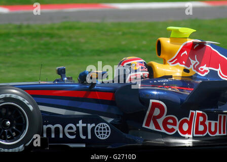 Mark Webber un test di Formula Uno Foto Stock