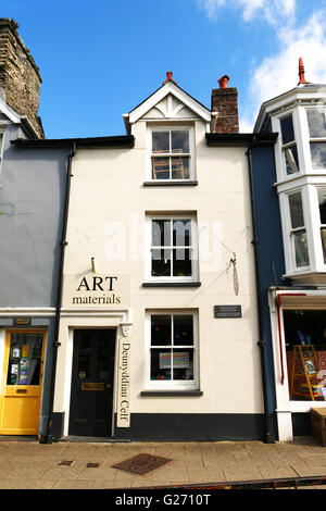 Questo edificio fu la posizione di Laura Ashley il primo negozio a Machynlleth, POWYS, GALLES Foto Stock
