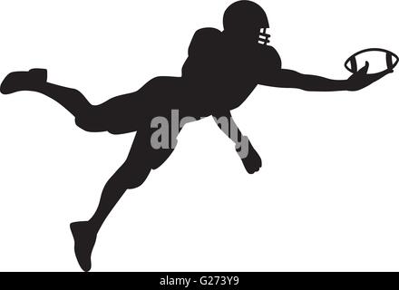 American Football jumping quarterback Illustrazione Vettoriale