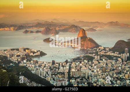 Vista panoramica di Rio de Janeiro Foto Stock