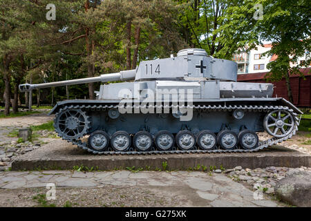 Museo di SNP Tiger IV Panzer tedesco PzKpfw. IV J Banska Bystrica, Slovacchia, Europa Foto Stock