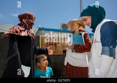 MSF salute mentale attività Alwan in un campo di rifugiati in Iraq settentrionale Foto Stock