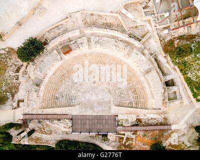 Vista aerea del sito arcaeological della città antica di Kourio che si trova nel distretto di Limassol, Cipro. Una vista Foto Stock