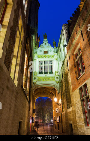 Blinde-Ezelstraat a Bruges in Belgio Foto Stock