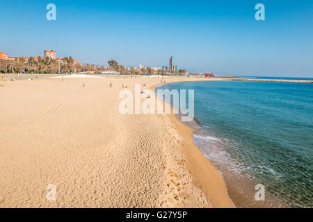 Spiaggia di Barcellona Foto Stock