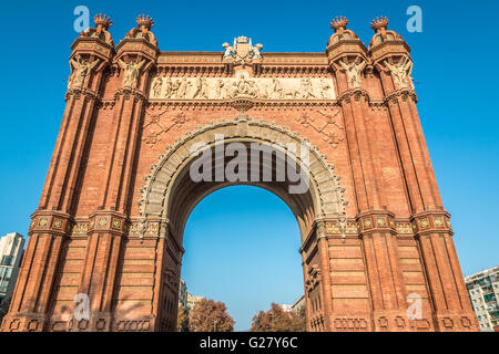 Arco di Trionfo a Barcellona Foto Stock