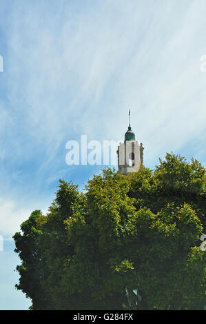 San Francisco: la torre della Missione di San Francisco de Asis, o Missione Dolores, fondata nel 1776 Foto Stock