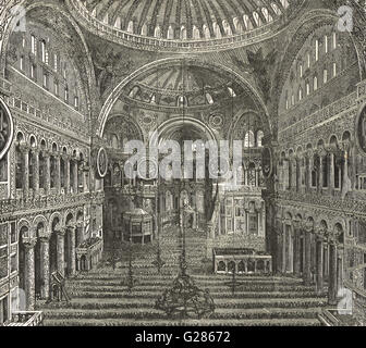 Interior Hagia Sophia, Istanbul, Turchia Foto Stock