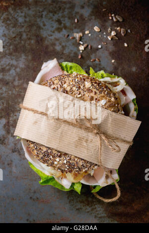 Grano intero bagel Foto Stock