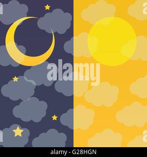 Giorno e notte Illustrazione Vettoriale