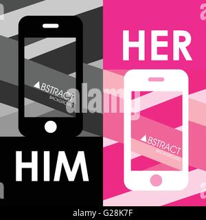 Abstract sfondo con tema di nero e rosa Illustrazione Vettoriale