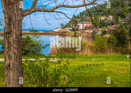 La Slovenia Costa e Kras - Fiesa - Lago di Portorose Foto Stock