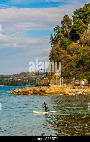 La Slovenia Costa e Kras - Fiesa - Portorose - Mare Foto Stock