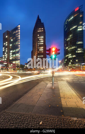 Berlino, Germania - Potsdamer Platz all'alba Foto Stock