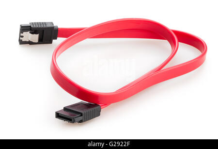Cavo dati SATA isolato Foto Stock