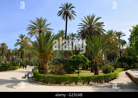 Villa Bonanno giardino in Piazza della Vittoria, Palermo, Sicilia, Italia Foto Stock