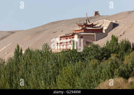 Complesso delle grotte di Mogao. Provincia di Guansu, Cina. Foto Stock