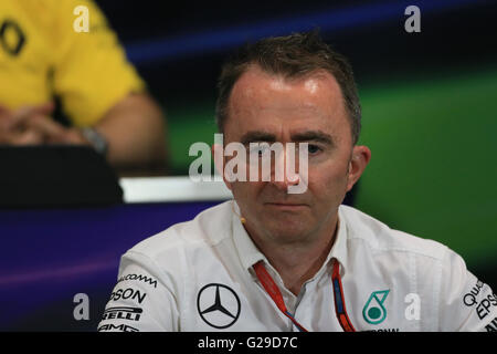 Monte Carlo, Monac. 26 Maggio, 2016. F1 Grand Prix di Monaco, libere giorno. Mercedes AMG Petronas Direttore esecutivo (tecnico) - Paddy Lowe. Credito: Azione Sport Plus/Alamy Live News Foto Stock