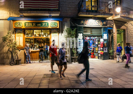 Il bar del Pi, Plaça Sant Josep Oriol, Barcellona, Spagna Foto Stock