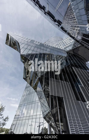 Torre Mare Nostrum, Torre del gas, architettura moderna, Barcellona Foto Stock