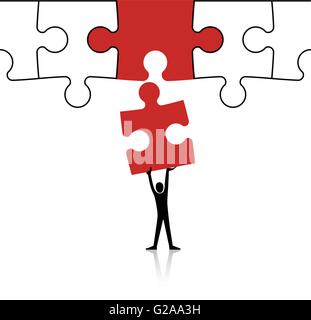 Ricerca di soluzione Illustrazione Vettoriale