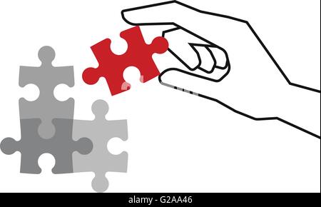 Ultimo pezzo del puzzle Illustrazione Vettoriale