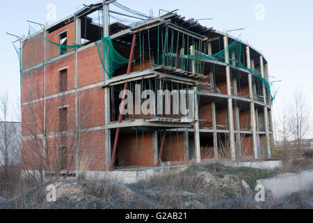 Costruzione crisi di Aranda del Duero, Burgos. Spagna Foto Stock