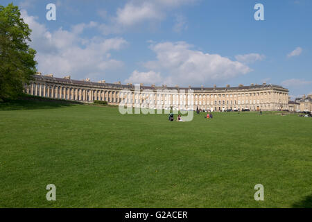 Il Royal Crescent, Bath, Inghilterra Foto Stock