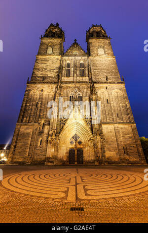 Cattedrale di Magdeburgo Magdeburgo, Bassa Sassonia, Germania Foto Stock