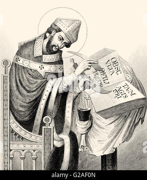 St. Dunstan, Arcivescovo di Canterbury, ca. 909-988 Foto Stock