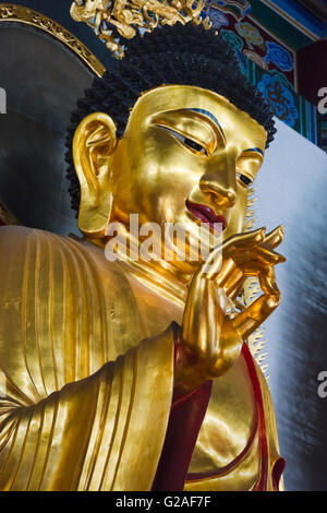 Statua buddista di Tempio Jinshan, Zhenjiang, provincia dello Jiangsu, Cina Foto Stock