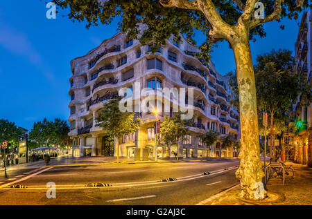 Casa Mila, La Pedrera, Barcellona, in Catalogna, Spagna Foto Stock