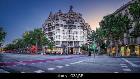 Casa Mila, La Pedrera, Barcellona, in Catalogna, Spagna Foto Stock