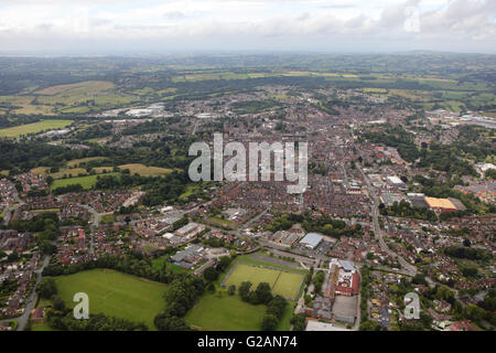 Una veduta aerea del Nord Staffordshire città di Porro Foto Stock