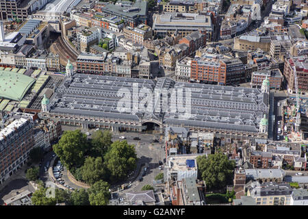 Una veduta aerea di Smithfield Market e dintorni, Londra Foto Stock