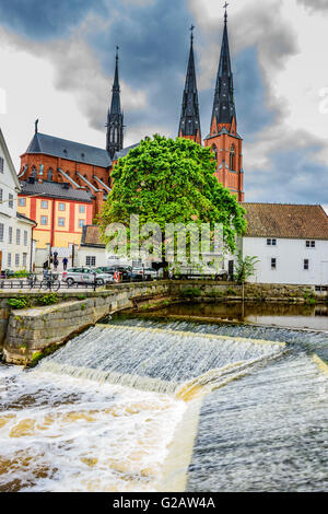 Viste intorno Uppsala, Svezia il premier e antica città universitaria Foto Stock