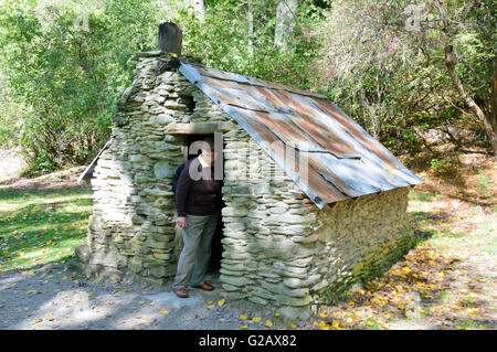 Ripristinate le capanne, Arrowtown insediamento cinese Foto Stock