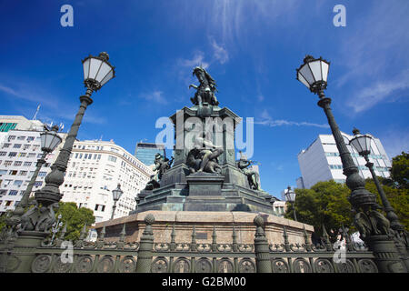 Statua in Praça Tiradentes, centro di Rio de Janeiro, Brasile Foto Stock