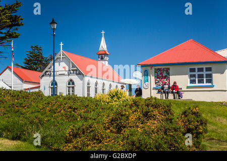 La Basilica di Santa Maria la Chiesa cattolica a Stanley, East Falkland, Isole Falkland, British territorio d oltremare. Foto Stock