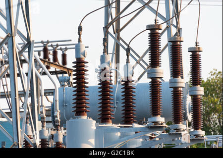 Trasformatore posto grande industria Foto Stock