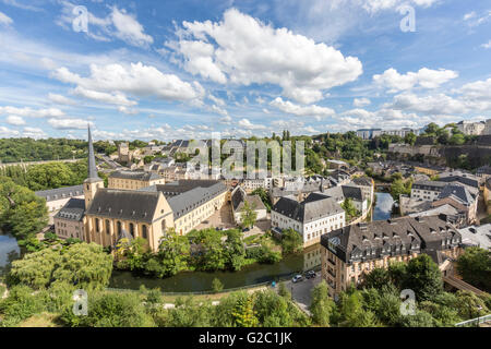 Vista sulla città capitale, Lussemburgo Foto Stock