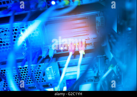 Switch core tecnologia in rete posto in camera . Foto Stock