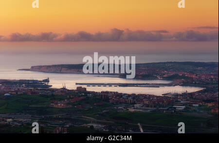 Vista di El Abra al crepuscolo Foto Stock