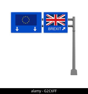 Autostrada Brexit segno Foto Stock