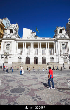 Câmara Municipal (Municipio) in Praca Floriano (Floriano piazza), centro di Rio de Janeiro, Brasile Foto Stock