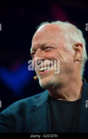 David Gilmour, Pink Floyd chitarrista parlare della sua vita e lavoro sul palco a Hay Festival 2016 Foto Stock