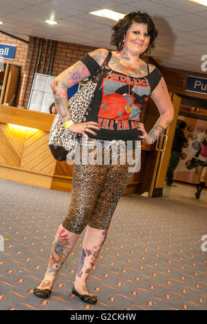 Bournemouth Ink Tattoo Convention, 29 Maggio 2010: Catherine Bennett. Foto Stock