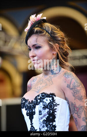 Alexandra Palace di Londra, Regno Unito. Il 28 maggio 2016. Il grande British Tattoo Show Londra Foto Stock