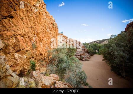 Emily Gap Riserva naturale nei pressi di Alice Springs, Territorio del Nord, l'Australia Foto Stock